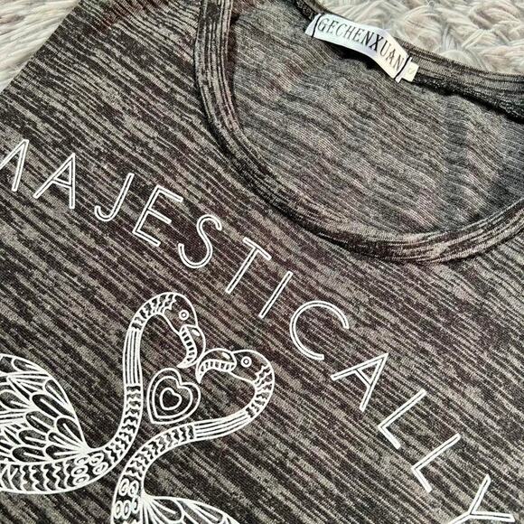 Awkward Flamingo Weirdo Y2K Grunge Tomboy Quirky Casual Lounge Tank - Picture 3 of 4